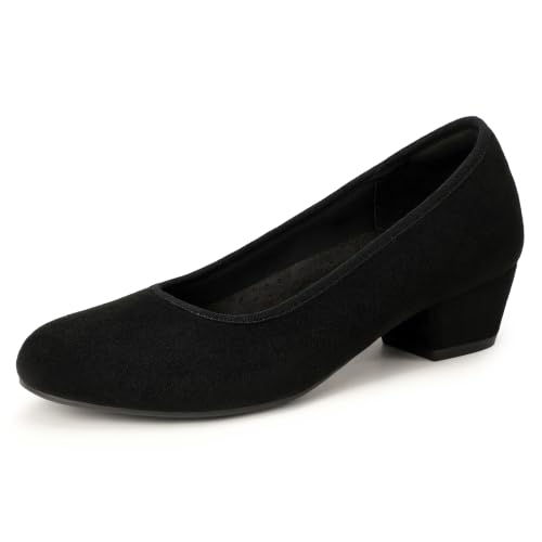IDIFU Women's Block Heels Closed Toe Dress Shoes Pumps by IDIFU