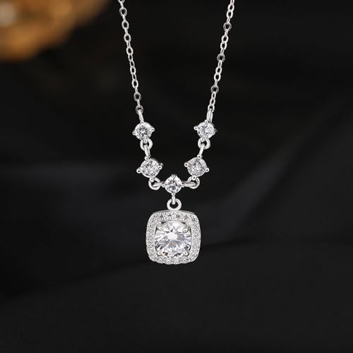 Image of 1 Carat IGI Certified Lab Grown Diamond | Martina Solitaire Lab Diamond Necklace 18K White Gold | FG-VS1-VS2 Quality Jewelry Necklace For Women