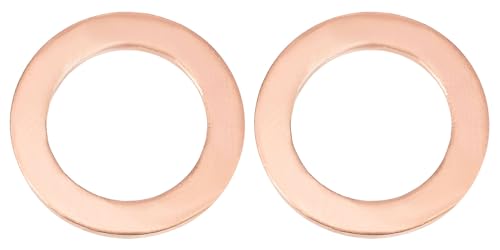 NACX M12 x 18mm x 1.5mm Copper Flat Washers, Copper Crush Metric Sealing Washers for Screws Bolts, 30Pcs