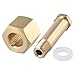Welding Gas Regulator Inlet Nut and Fitting Kit CGA-320 NPT1/4 with Washer, Copper Pressure Reducing Valve Connector for Industrial Pipeline Equipment