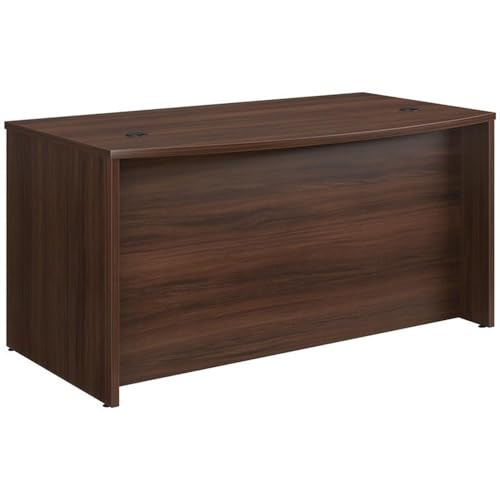 OfficeWorks by Sauder Affirm 60'' Bow Front Desk Shell, L: 34.25'' x W: 59.06'' x H: 29.29'', Noble Elm