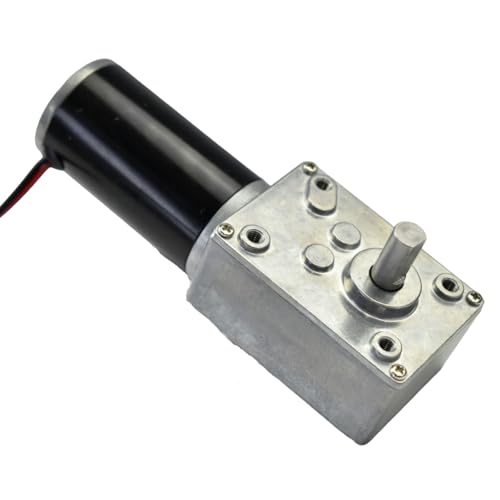 CHANCS 12V 8mm Welle 7RPM Turbinen-Schneckenmotor Metallgetriebe Umkehrbarer Getriebemotor für Papierhandtücher, Spender, Shredder