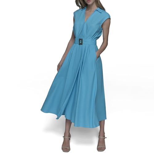 KARL LAGERFELD Women's Short Sleeve Multifunctional Shirt Dress