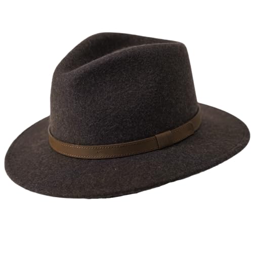 Chapeau Settler Fedora marron foncé une forme stable pour un look soigné