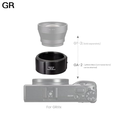 Image of RICOH Lens Adapter GA-2 for RICOH GR IIIx [ Used When The Tele-Conversion Lens GT-2 is Attached] [GT-2 is Automatically Detected, Cropped, and Image stabilization is Optimized. ]