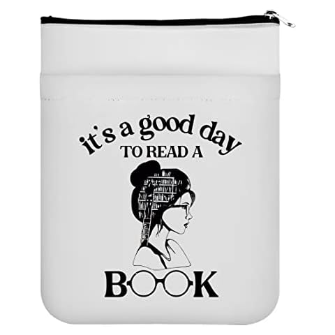MAOFAED Bookworm Gift Book Sleeve with Zipper It’s Good Day to Read A Book Librarian Gift Book Lover Gift (to Read a Book) Cover