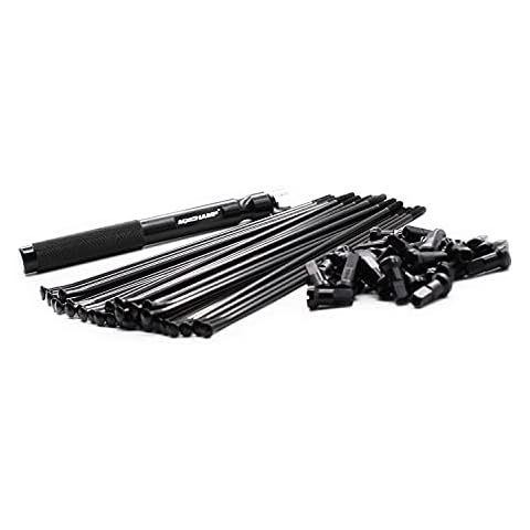MXCHAMP Black Stainless Steel Spokes & Black Nipples with Wrench Kit -21" Front Wheel for Dirt Bike KX250F KX450F KX125 KX250 KX450 KLX250 Cover