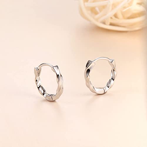 KRFY Orecchini a Cerchio in Argento 925 Placcato
