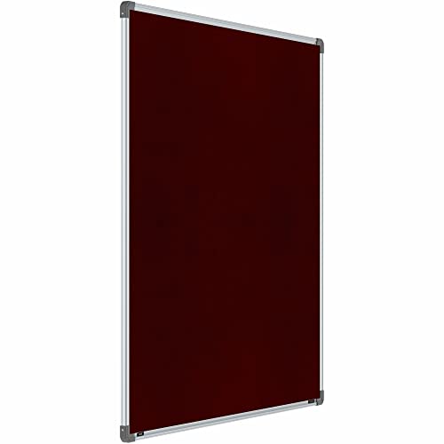 Image of Scholar Art Metis 4x4 Feet Fabric Pin-up Board for Home, Office & School | High Strength Velvet Cloth + High Density Soft Board for Pinning Photos, Sticky Notes & Reminders (Maroon)