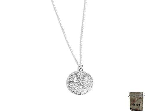 Collana Enez 46 cm con ciondolo 2,5 cm 925 Argento...