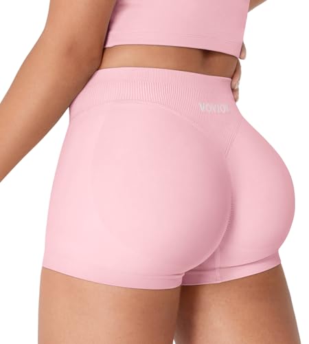 VOYJOY Seamless 2.5 Shorts Low Rise Workout Scrunch Booty Biker Shorts