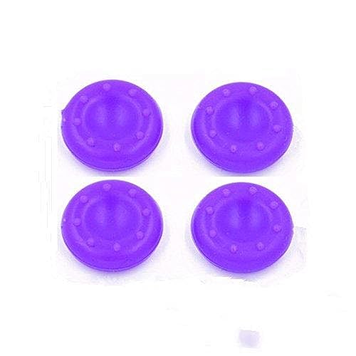 4 x Silicone Analog Joystick Thumbstcks Thumb Stick Grips Caps Cover for PS4 PS3 Xbox One Xbox 360 PS2 Controllers (Purple)