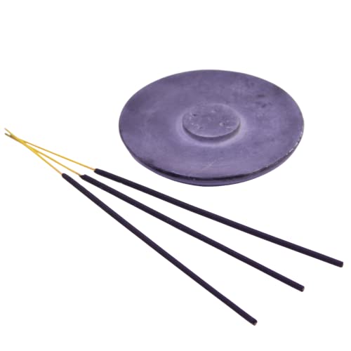 Kc Kullicraft Handmade Natural Grey Marble Incense Stick Holder - Round Incense Burner With Multiple Holes For Incense Sticks. Decorative Ash Catcher For Home And Office Decor. (4 Inch Diameter, Grey) #TOP6