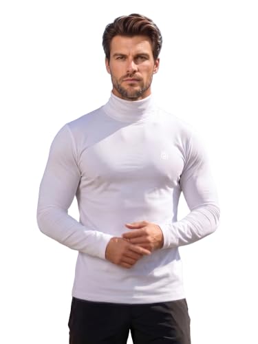 Image of CHKOKKO Men's Winter Wear Cotton High Neck Full Sleeves Regular Fit T-Shirt