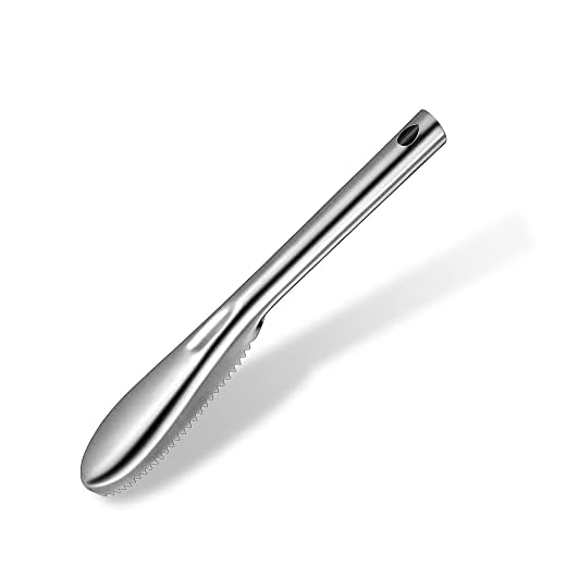 SUPERBEAR Fish Scaler Remover Fish Scaler Brush with 58 Stainless Steel Sawtooth Easily Remove Fish Scales Skin Cleaning Tool Scraper for Chef and Home Cooks