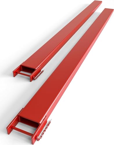 72" Forklift Pallet Extensions, Fork Extensions 5.3 Inch Width, 5500 LBS Capacity Heavy Duty Fork Extensions for Forklifts, 1 Pair Forklift Extensions for Forklift Truck (72 Inch)