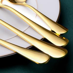 Miniatura 6 de Cubiertos de cocina, acero inoxidable, oro. hermoso juego de cubiertos de acero inoxidable nórdico de lujo para el hogar, cubiertos con cuchillo,