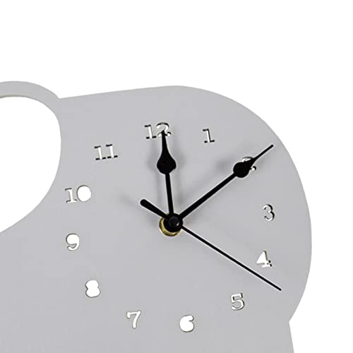 Horloge murale chat 3D avec pendule queue amovible pour déco salon - 3