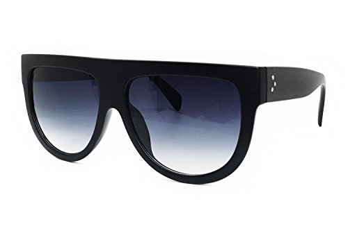 RAKOSTA c6520 Oversize XL Tint Havana Shadow Style Flat Top Womens Mens Sunglasses (FADE BLACK, XL)3