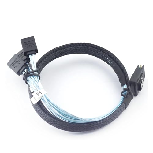 Cable S-AS SFF-8087 36P a 4 SATA 7pin 0.5 m negro miniatura 6