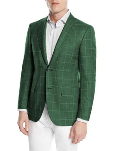 SHUZHXLZANGY Mens Plaid Blazer 2 Button Slim Fit Jacket Sport Coats Casual Blazer for Men Wedding Prom Party