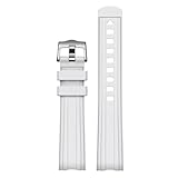 Band Material Type : Rubber WTNZBAEM Curved End Rubber Strap Compatible With Omega X Swatch Moonswatch Compatible With Seamaster 300 Sport Waterproof Men Tpu Replace Bracelet Watch Band 20m(White)