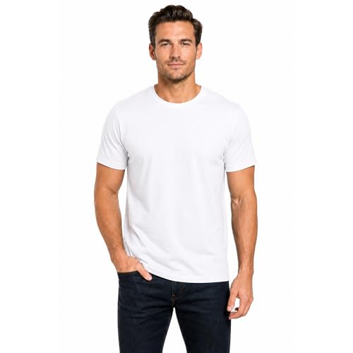 Image of Men's 100% Cotton Crew Neck T-Shirt | Regular Fit | Soft & Breathable | Casual Everyday Wear