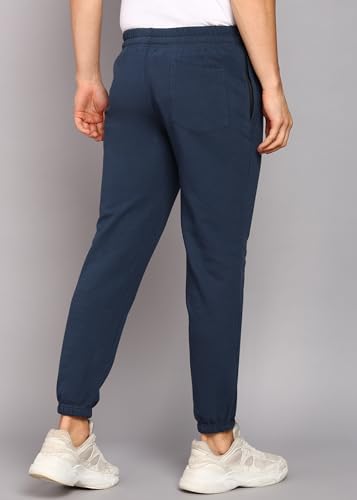 Image of Alan Jones Clothing Men's Regular Fit Mid Rise Fleece Jogger Regular Pants For Winterwear