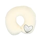 Pavilion Gift Company Forever Friend - Soft Memory Foam Travel Hospital Stay Neck Pillow, Cream