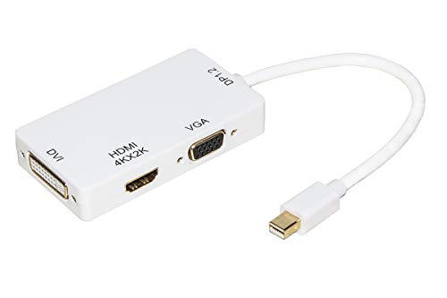 Adaptateur Mini DisplayPort 1.2 HDMI DVI VGA pour ordinateur portable et moniteur PC