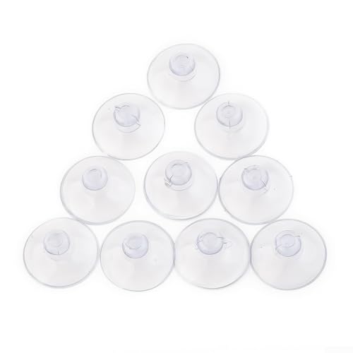 Uwithdanceme Juego de 10 ventosas de plástico transparente perfectas para colgar artículos decorativos en casa (25 mm)