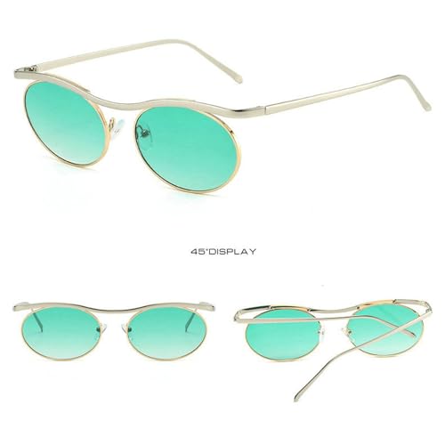 COTIA 2025 Fashion Oval Sunglasses for Men Women Small Metal Frame Punk Style Funny Sun Glasses Eyewear2