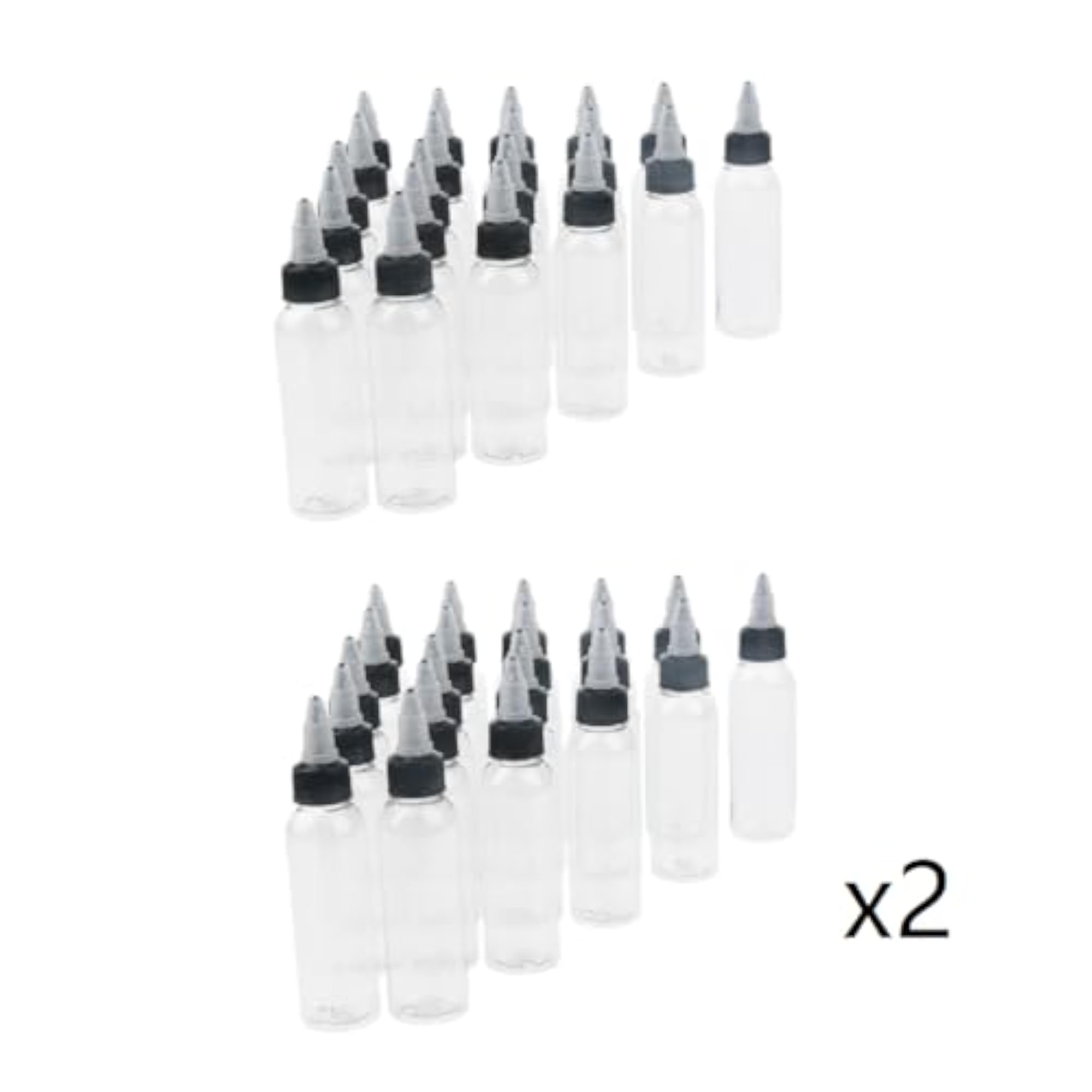 40 Pcs Empty Poly Squeeze Bottles with Twist Caps