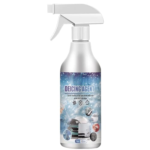 Dégivrant Spray Pour Vitres De Voiture | Agent De Fonte De Glace 60 ml Pour Véhicules | Défroster Automobile Pour Vitres | Pour Camions Camping-Cars SUV Berlines Voyageurs Par Froid Trajets Quotidiens