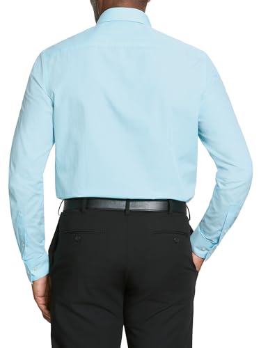 Image of Van Heusen Men's Poplin Regular Fit Solid Point Collar Dress Shirt