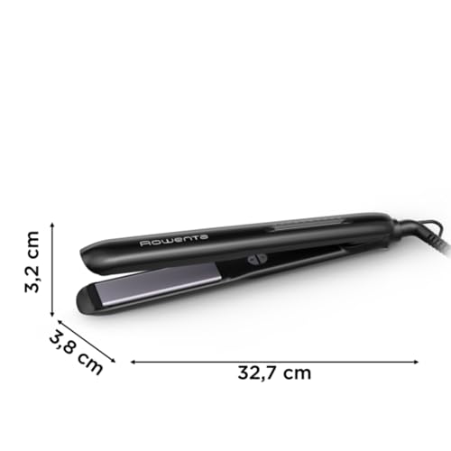 Rowenta Optiliss + Plancha de pelo, alisa y riza, pantalla led, agarre cómodo, revestimiento cerámico turmalina, 10 temperaturas, brillo radiante, calentamiento solo 15s todo tipo cabellos, SF3320 - imagen 7