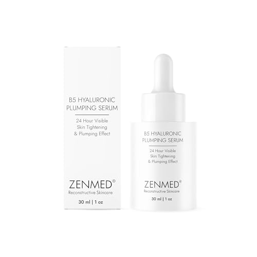 ZENMED B5 Hyaluronic Plumping Serum - 1 oz. 24 Hour Visible Skin Tightening & Plumping Bumps Up Collagen Hydrates & Heals Mature Damaged & Dehydrated Skin
