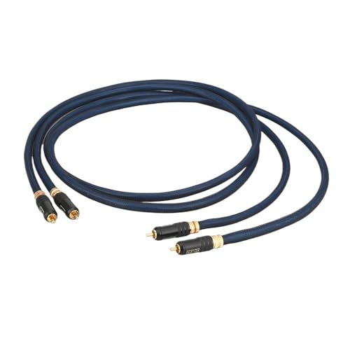 Cable RCA macho a macho 1 m plateado de alta calidad miniatura 3