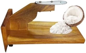 ZAILAND Polished Wooden Table Top Coconut Scraper/Grater/Chirava (Coconut Scrapper) Coconut Grater