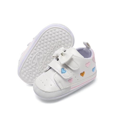 Image of Clowora Baby Boys Girls Shoes Non-Slip Rubber Sole Sneakers Infant First Walking Toddler Crib Shoes Newborn Loafers Flats.