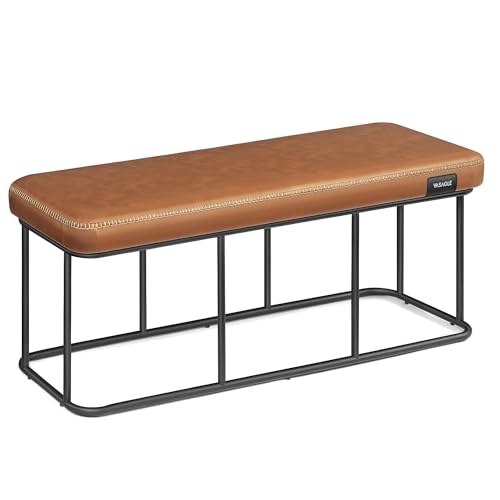 VASAGLE EKHO Kollektion - Schlafzimmerbank, Kunstleder, Nähte, Esszimmerbank, Bettbank, Sitzbank...