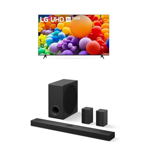 Image of LG 65-Inch Class UT75 Series LED Smart TV 4K Processor Flat Screen with Alexa Built-in (65UT7570PUB, 2024),LG 5.1.3 ch. Sound Bar with Wireless Dolby Atmos and Rear Speakers
