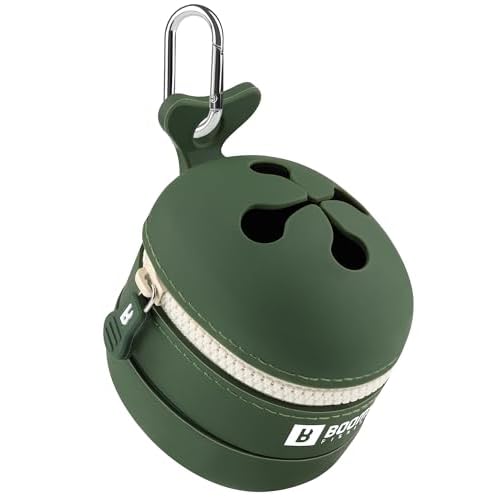 Booms Fishing Portable Trash Pouch: Silicone Expandable & Collapsible Fishing Line Waste Cantainer - Eco-Friendly Reusable Garbage Holder for Fishing,