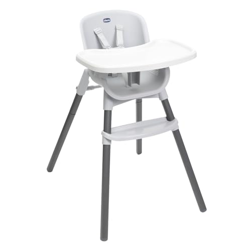 Chicco Zest Trona Evolutiva para Comida para Niños desde 6 Meses hasta 40 kg, Trona con Asiento Lavable, Arnés de 5 Puntos y Bandeja Desmontable, Cierre Compacto, Ligera y con Ocupación Reducida
