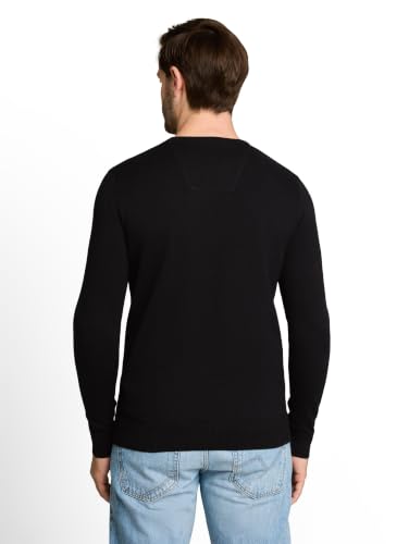 TOM TAILOR Herren 1012819 Basic Strickpullover Mit Crewneck, 29999 - Black, S EU – Ansicht 3