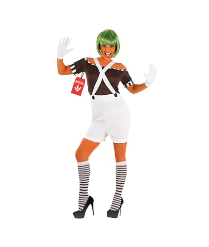 fun shack Womens Chocolate Factory Costume, Chocolate Costume Adult, Book Character Halloween Costumes for Women - Large