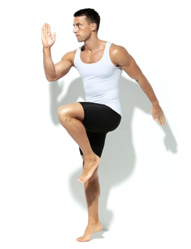 Arjen Kroos Compression Shirts for Men Body Shaper Slimming Tank Top Undershirts Gym Gear Shapewear 4 Pack4