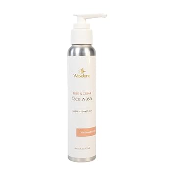 Waxelene Face Wash, Free And Clear, Travel Size, 3.3oz, 100ml, For Sensitive Skin Safe, eczema, psoriasis, dermatitis, biodegradable, reef safe