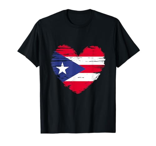 Puerto Rico Heart Puerto Rico Flag Puerto Rico Pride Maglietta