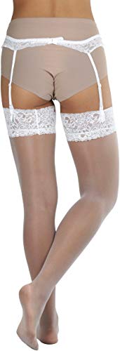 Image of ToBeInStyle Women's Lace Classic Elegant Sheer Garter Belt